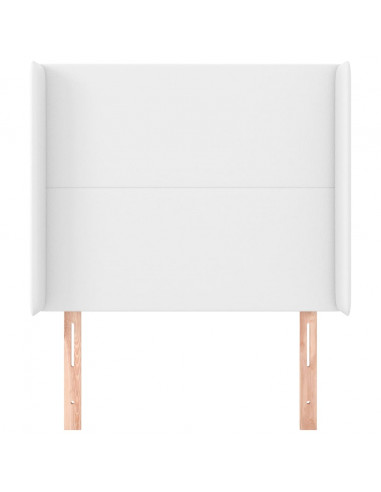 Testiera ad Orecchio Bianco 103x16x118/128 cm in Similpelle