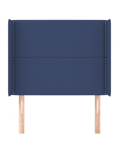 Testiera ad Orecchio Blu 103x16x118/128 cm in Tessuto