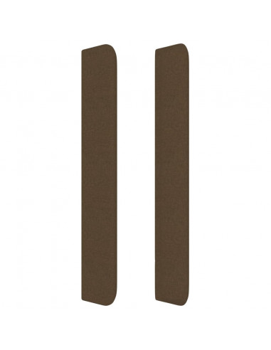 Testiera ad Orecchio MarroneScuro147x16x118/128cm inTessuto
