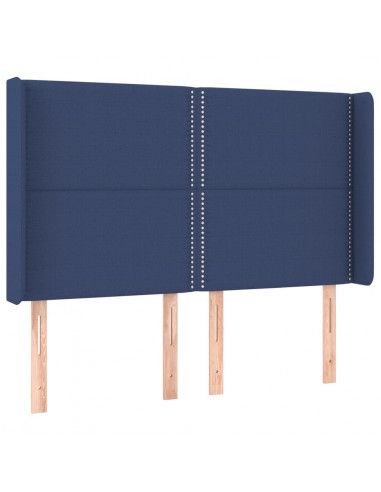 Testiera ad Orecchio Blu 147x16x118/128 cm in Tessuto