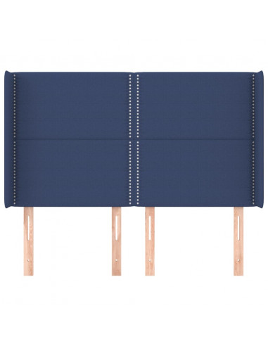 Testiera ad Orecchio Blu 147x16x118/128 cm in Tessuto