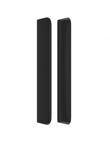 Testiera ad Orecchio Nera 93x16x118/128 cm in Similpelle