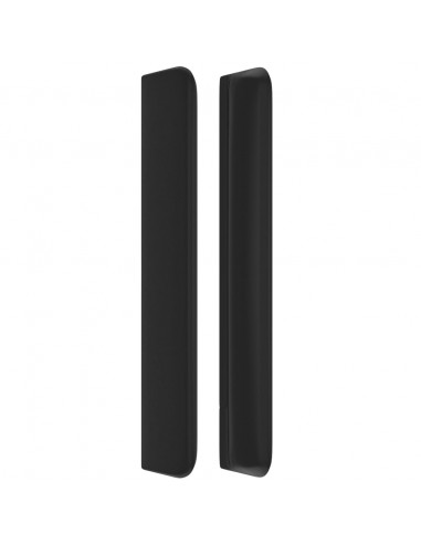 Testiera ad Orecchio Nera 183x16x118/128 cm in Similpelle