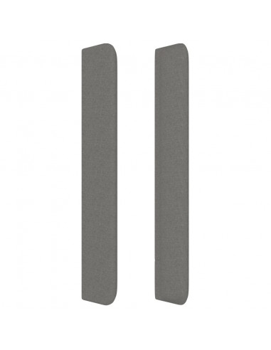 Testiera ad Orecchio Grigio Scuro 93x16x118/128 cm in Tessuto