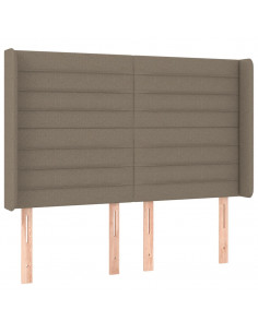 Testiera ad Orecchio Tortora 147x16x118/128 cm in Tessuto 2