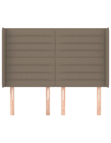 Testiera ad Orecchio Tortora 147x16x118/128 cm in Tessuto