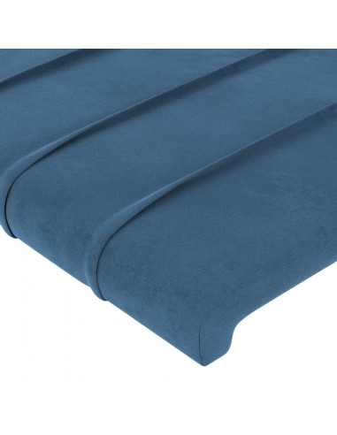 Testiera ad Orecchio Blu Scuro 203x23x118/128 cm in Velluto
