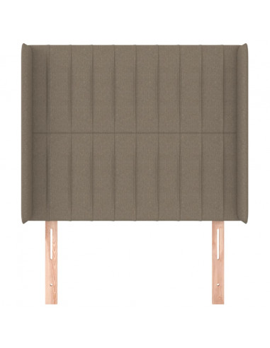 Testiera ad Orecchio Tortora 93x16x118/128 cm in Tessuto