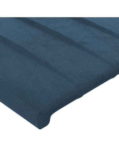 Testiera ad Orecchio Blu Scuro 103x16x118/128 cm in Velluto
