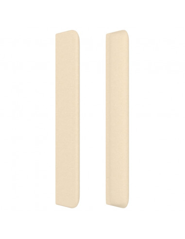 Testiera ad Orecchio Crema 103x16x118/128 cm in Tessuto