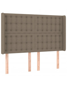 Testiera ad Orecchio Tortora 147x16x118/128 cm in Tessuto 2