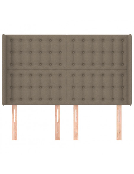 Testiera ad Orecchio Tortora 147x16x118/128 cm in Tessuto
