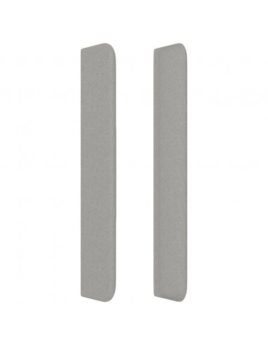 Testiera ad Orecchio Grigio Chiaro 203x16x118/128 cm in Tessuto