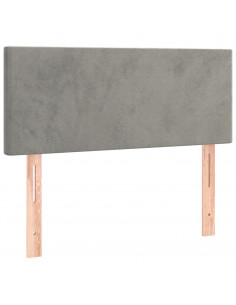 Testiera Grigio Chiaro 90x5x78/88 cm in Velluto 2