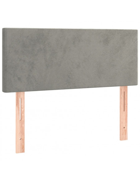 Testiera Grigio Chiaro 90x5x78/88 cm in Velluto