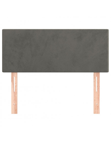 Testiera Grigio Scuro 90x5x78/88 cm in Velluto