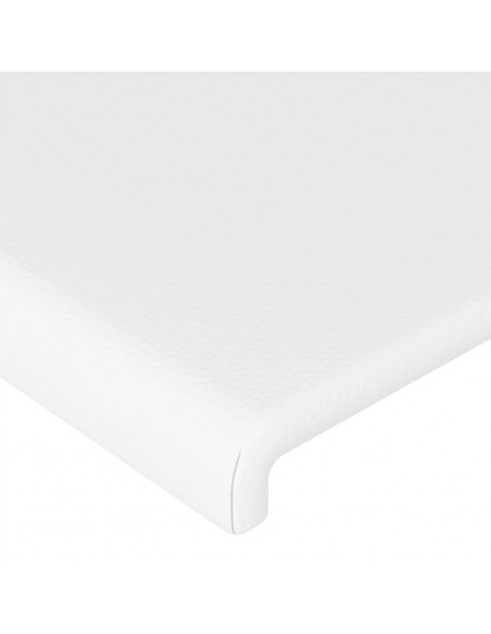 Testiera Bianco 100x5x78/88 cm in Similpelle