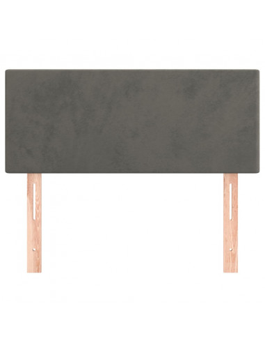 Testiera Grigio Scuro 100x5x78/88 cm in Velluto