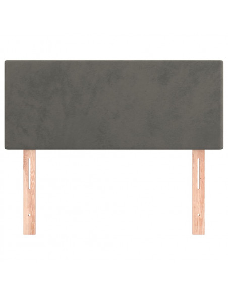 Testiera Grigio Scuro 100x5x78/88 cm in Velluto