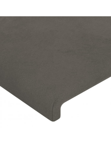Testiera Grigio Scuro 100x5x78/88 cm in Velluto