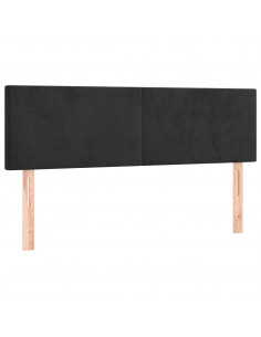 Testiere 2 pz Nere 72x5x78/88 cm in Velluto 2