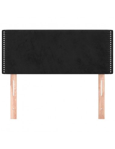Testiera Nera 80x5x78/88 cm in Velluto