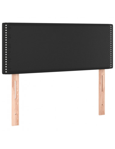 Testiera Nero 90x5x78/88 cm in Similpelle