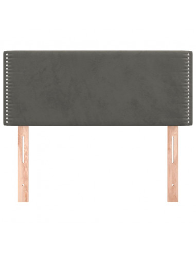 Testiera Grigio Scuro 90x5x78/88 cm in Velluto