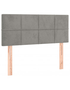 Testiera Grigio Chiaro 80x5x78/88 cm in Velluto 2