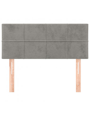 Testiera Grigio Chiaro 80x5x78/88 cm in Velluto