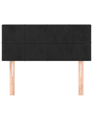 Testiera Nera 80x5x78/88 cm in Velluto
