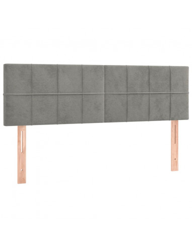 Testiere 2 pz Grigio Chiaro 72x5x78/88 cm in Velluto