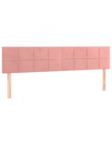 Testiera 2 pz Rosa 80x5x78/88 cm in Velluto
