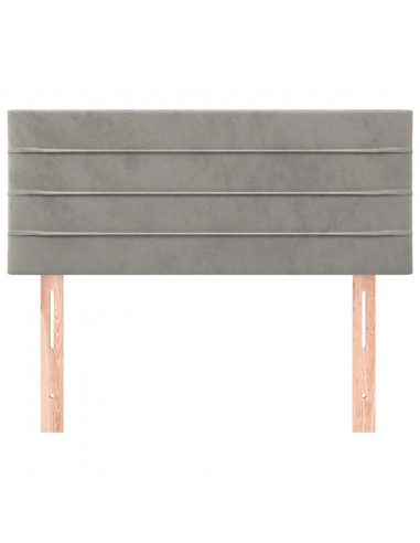 Testiera Grigio Chiaro 90x5x78/88 cm in Velluto