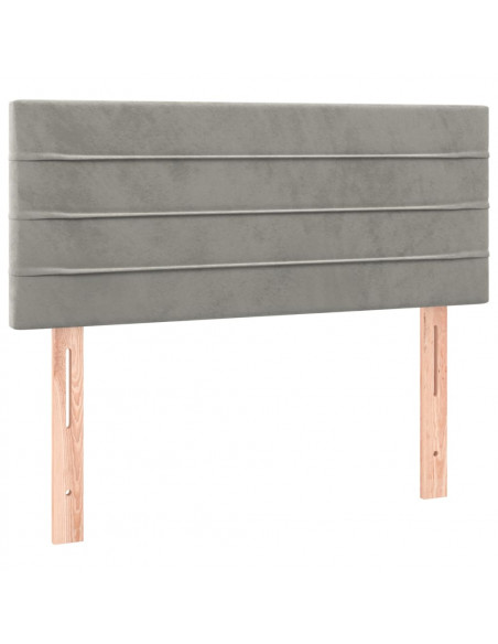 Testiera Grigio Chiaro 100x5x78/88 cm in Velluto