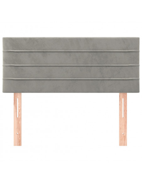 Testiera Grigio Chiaro 100x5x78/88 cm in Velluto