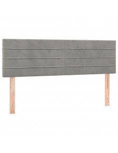 Testiere 2 pz Grigio Chiaro 72x5x78/88 cm in Velluto 2