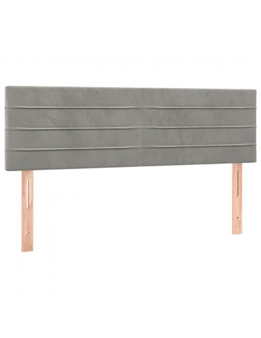 Testiere 2 pz Grigio Chiaro 72x5x78/88 cm in Velluto