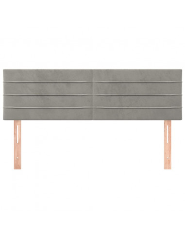 Testiere 2 pz Grigio Chiaro 72x5x78/88 cm in Velluto