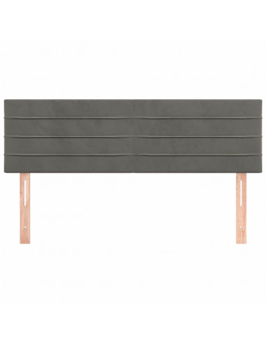 Testiere 2 pz Grigio Scuro 72x5x78/88 cm in Velluto