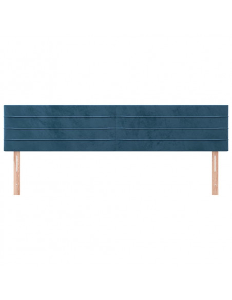 Testiere 2 pz Blu Scuro 100x5x78/88 cm in Velluto