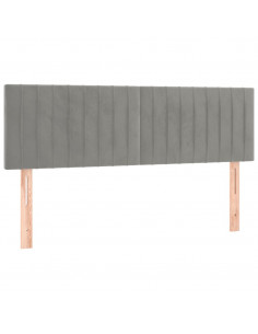 Testiere 2 pz Grigio Chiaro 72x5x78/88 cm in Velluto 2