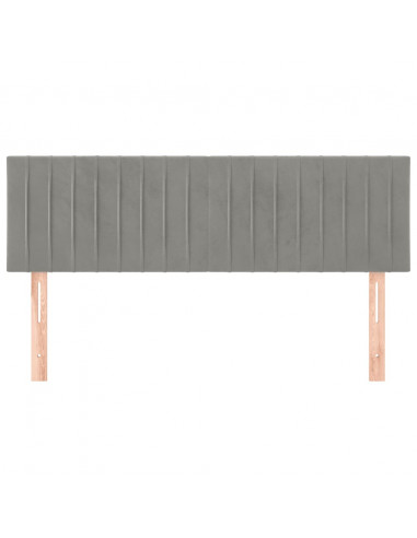 Testiere 2 pz Grigio Chiaro 72x5x78/88 cm in Velluto