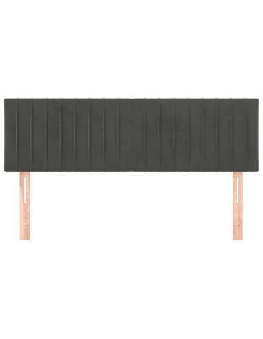 Testiere 2 pz Grigio Scuro 72x5x78/88 cm in Velluto