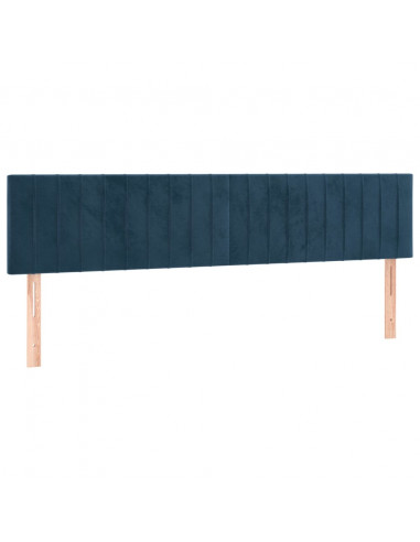 Testiere 2 pz Blu Scuro 100x5x78/88 cm in Velluto