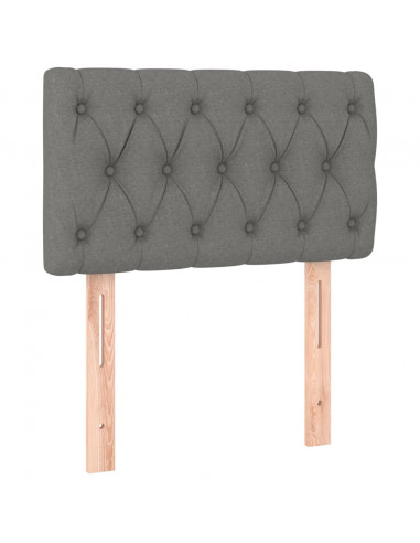 Testiera Grigio Scuro 80 x 7 x 78/88 cm in Tessuto