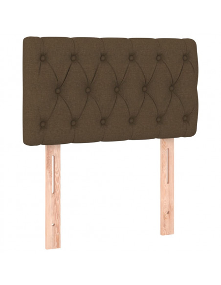 Testiera Marrone Scuro 80 x 7 x 78/88 cm in Tessuto