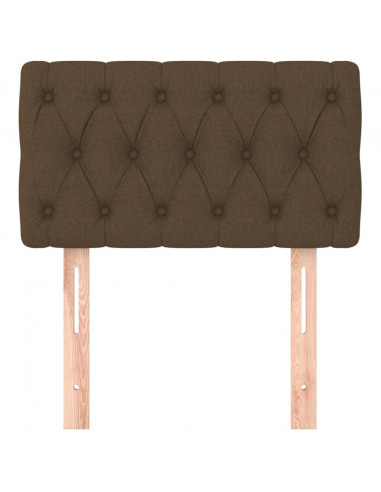 Testiera Marrone Scuro 80 x 7 x 78/88 cm in Tessuto
