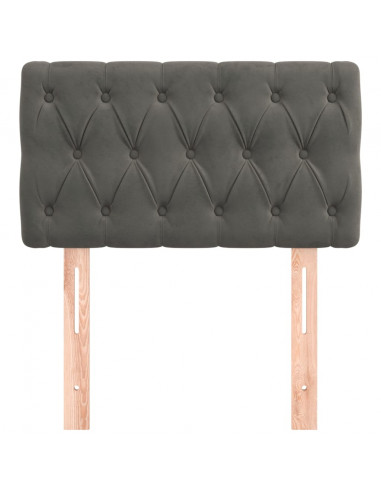 Testiera Grigio Scuro 80x7x78/88 cm in Velluto