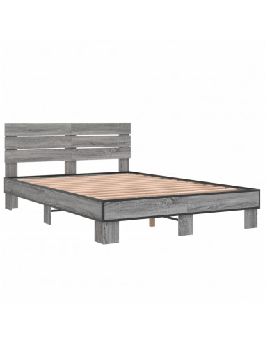 Giroletto Grigio Sonoma 135x190 cm in Legno Multistrato Metallo